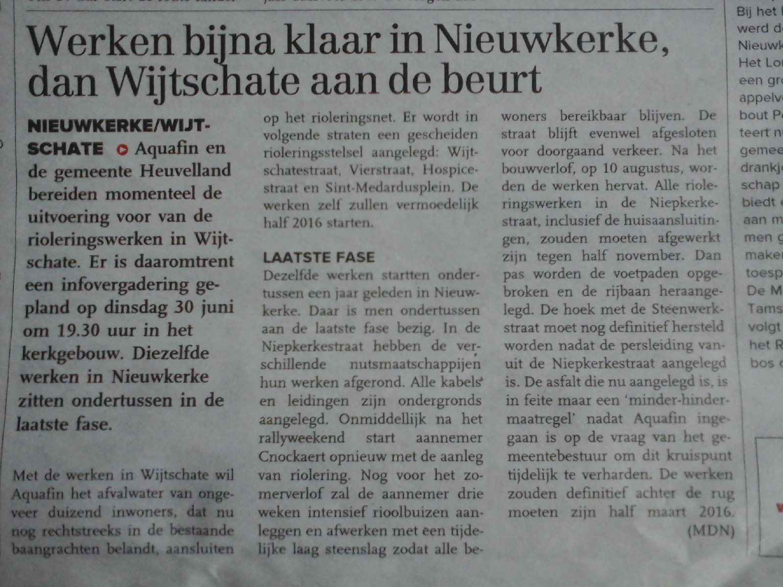 wekelijks nieuws